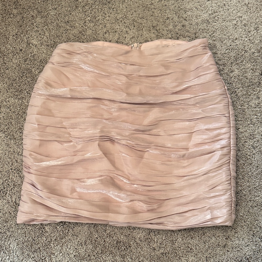 Lulu's Shimmering Blush Mini Skirt